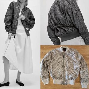 $270 RARE GRAY Women M Alpha Industries L-2B Flight Bomber Jacket Windbreaker